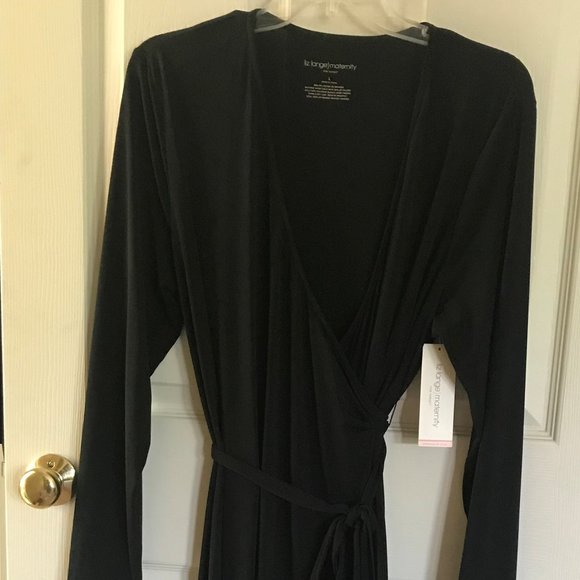 Black Wrap Maternity Dress in Women - Picture 1 of 3